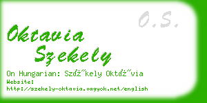 oktavia szekely business card